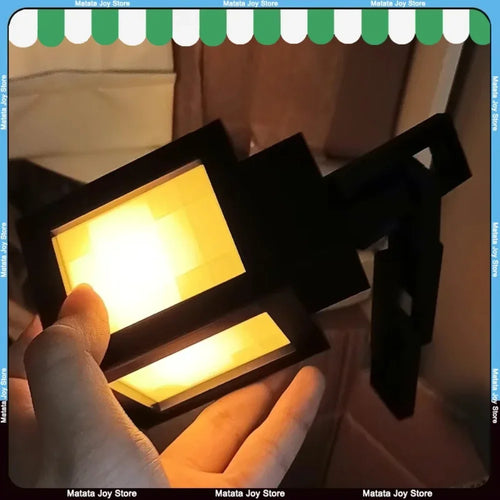 3D Printed Luminous Lantern Nightlight Pixel Game Theme Ambient Home Decor Ornament Light